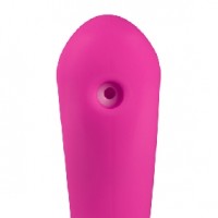 Clitoral & Couples Vibrator w/Sucking, 10 Function, Rechargeable, w/Remote Control PINK